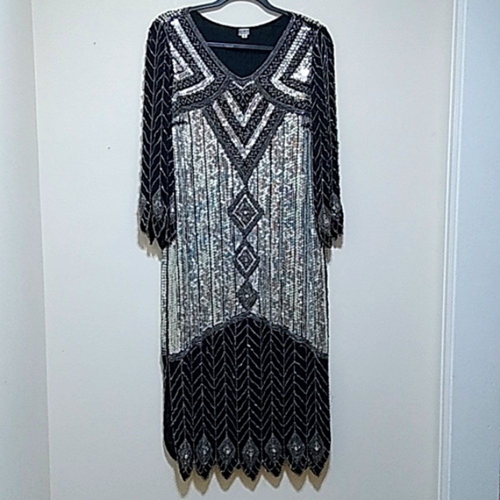 Vintage Silk Sequin Dress